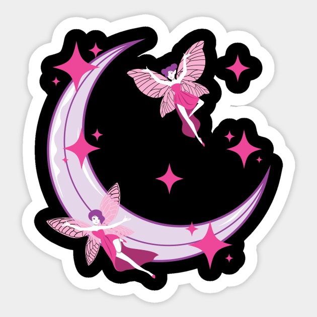 Fairycore Aesthetic Pastel Goth Fairy Moon Fairies Sticker by Alex21